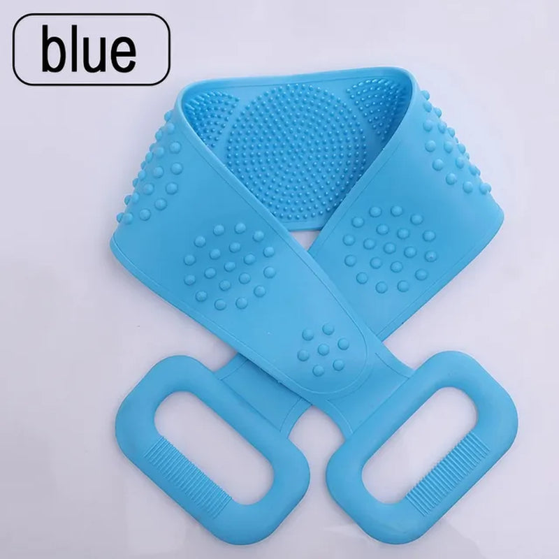Silicone Bath Towel Massage Bath Brush Long Strip of Back Rubbing Ash Rubbing Bath with Rubbing Bath Towel