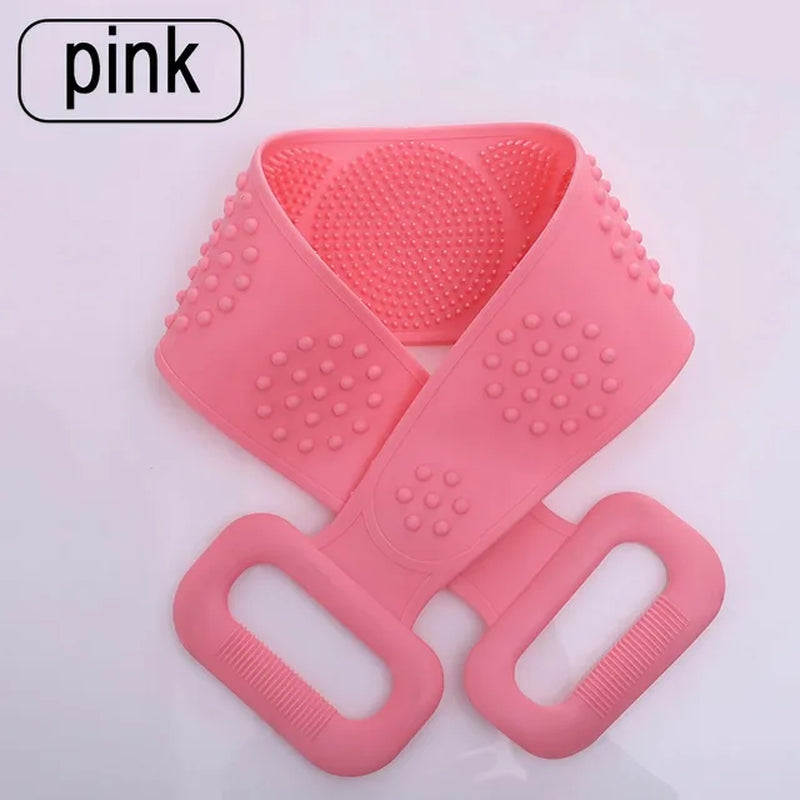 Silicone Bath Towel Massage Bath Brush Long Strip of Back Rubbing Ash Rubbing Bath with Rubbing Bath Towel