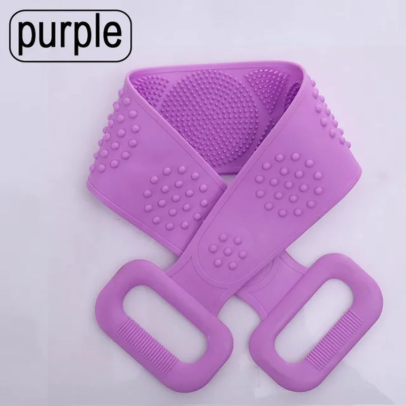 Silicone Bath Towel Massage Bath Brush Long Strip of Back Rubbing Ash Rubbing Bath with Rubbing Bath Towel