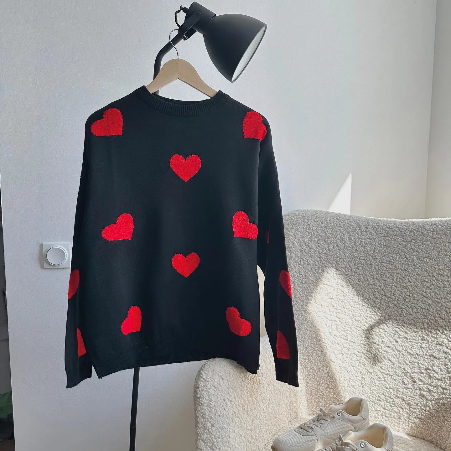 Chic Sweet Love Embroidery Knitting Sweaters